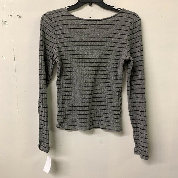 PROJECT SOCIAL T PST Womens Striped Kimora Sweetheart Knit Top Blouse - Picture 3 of 5